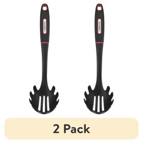 (2 pack) Soft Grips Plastic Pasta Server Black