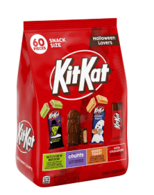 Kit Kat Assorted Flavored Wafer Snack Size Halloween Candy, Bag 30.2 oz, 60 Pieces