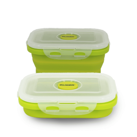GLIDER LB Green Bento Premium Lunch Box & Food Storage Containers (Color: Green, size: X-Large)